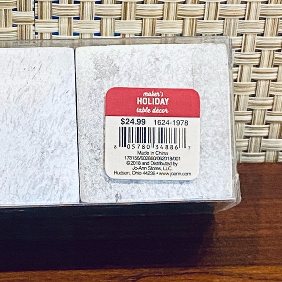 🎄NIB NOEL Vintage Style Silver Tabletop Decor Blocks - Picture 7 of 7